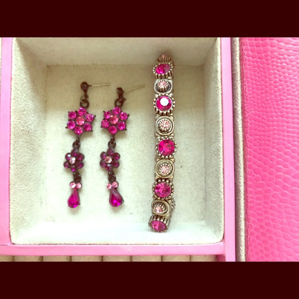 Matching bracelet and earring set